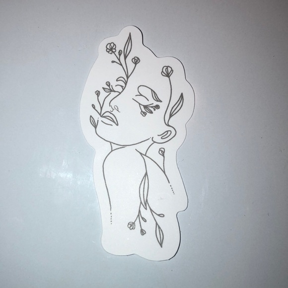 Other - Floral Woman Sticker